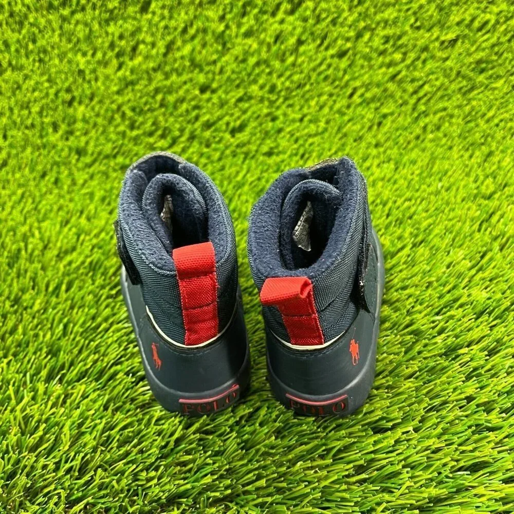 Polo Ralph Lauren Gabriel III Baby Size 7C Blue Casual Fleece Lining Shoes Boots